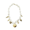 Mia Shell Pearl Charm Necklace-A001
