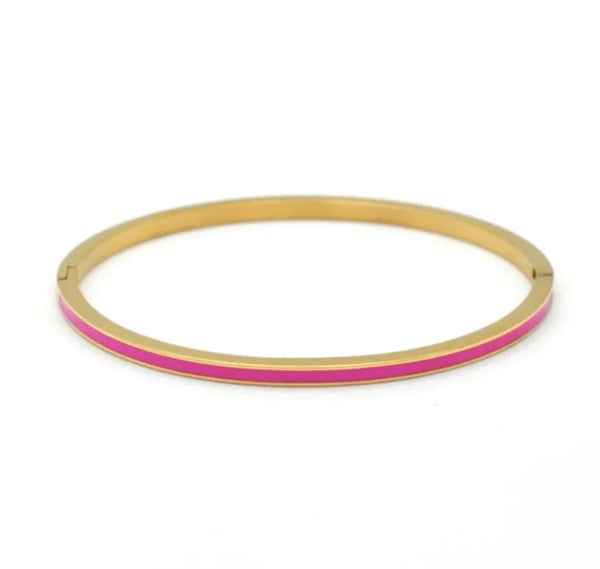 India Enamel Stripe Bracelet-A001