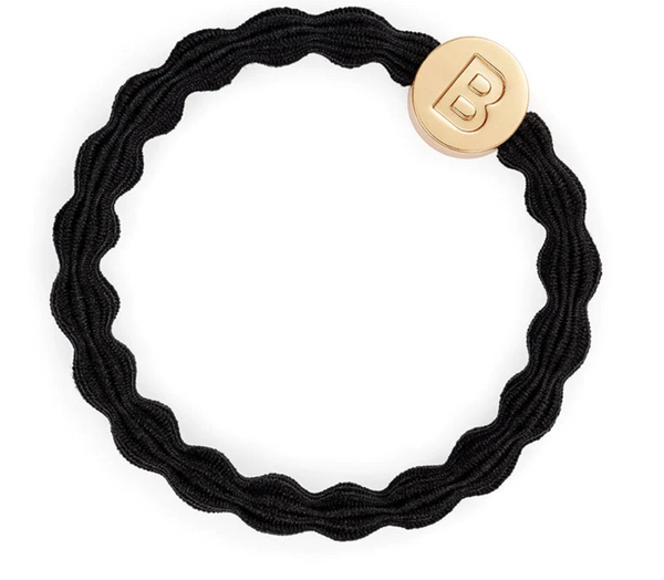 GOLD LETTER CHARM - Bracelet & Hair Tie-A001