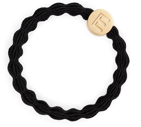 GOLD LETTER CHARM - Bracelet & Hair Tie-A001