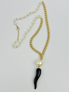 Lucky Horn Long Necklace-A001
