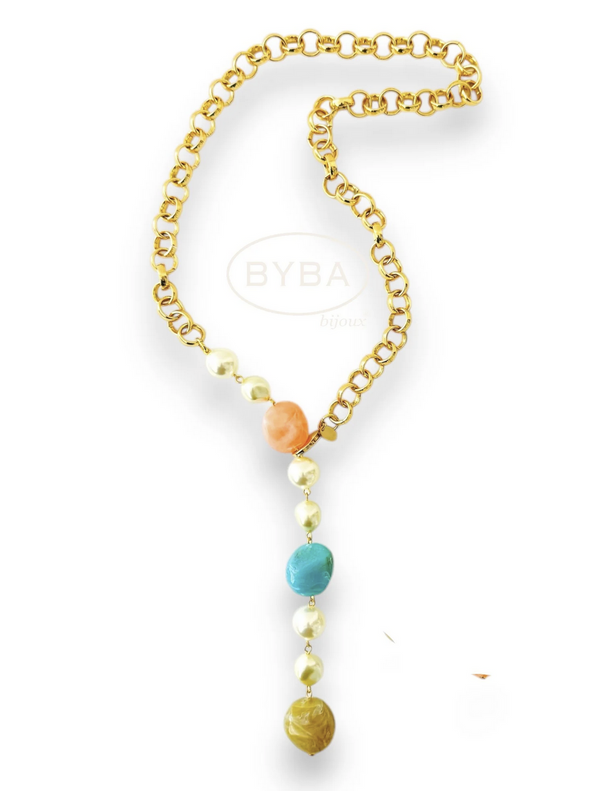 Sparkling Spring Drop Necklace-A001