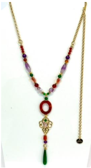 Agate Ring Pendant Necklace-A001