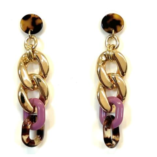 Gold Chain Earrings-A001