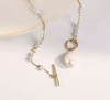 Pearl T Bar Necklace-A001