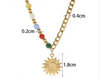 Bright Beaded Necklace with Pendant-A001