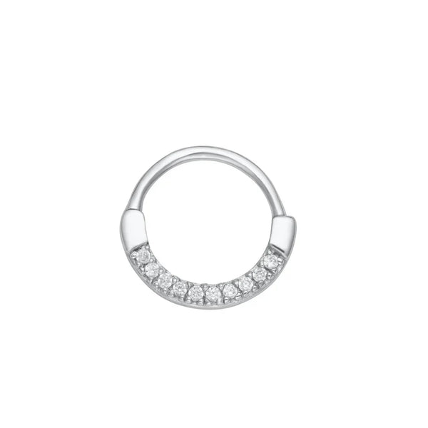 Sparkling Daith Hoop Single Earring-A001