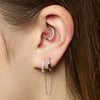 Sparkling Daith Hoop Single Earring-A001