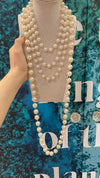 Multi Chain Pearl Necklace-A001