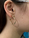 Bamboo Gold Hoop Earrings-A001