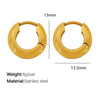 Small Chunky Hoops - Gold & Silver-A001