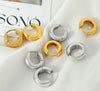 Small Chunky Hoops - Gold & Silver-A001