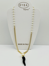 Lucky Horn Long Necklace-A001