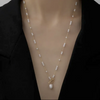 Pearl T Bar Necklace-A001